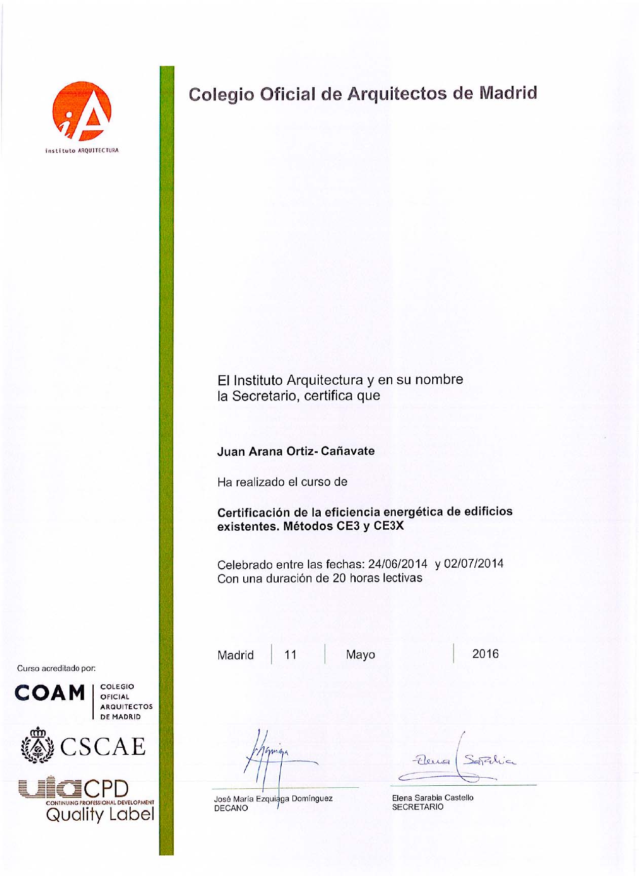 Certificación Energética I
